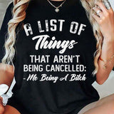 A List Of Things T-Shirt
