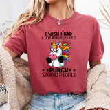 I Wish I Had A Job Where I Could Punch T-Shirt