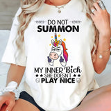 Do Not Summon My Inner Bitch T-Shirt