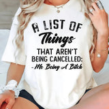 A List Of Things T-Shirt